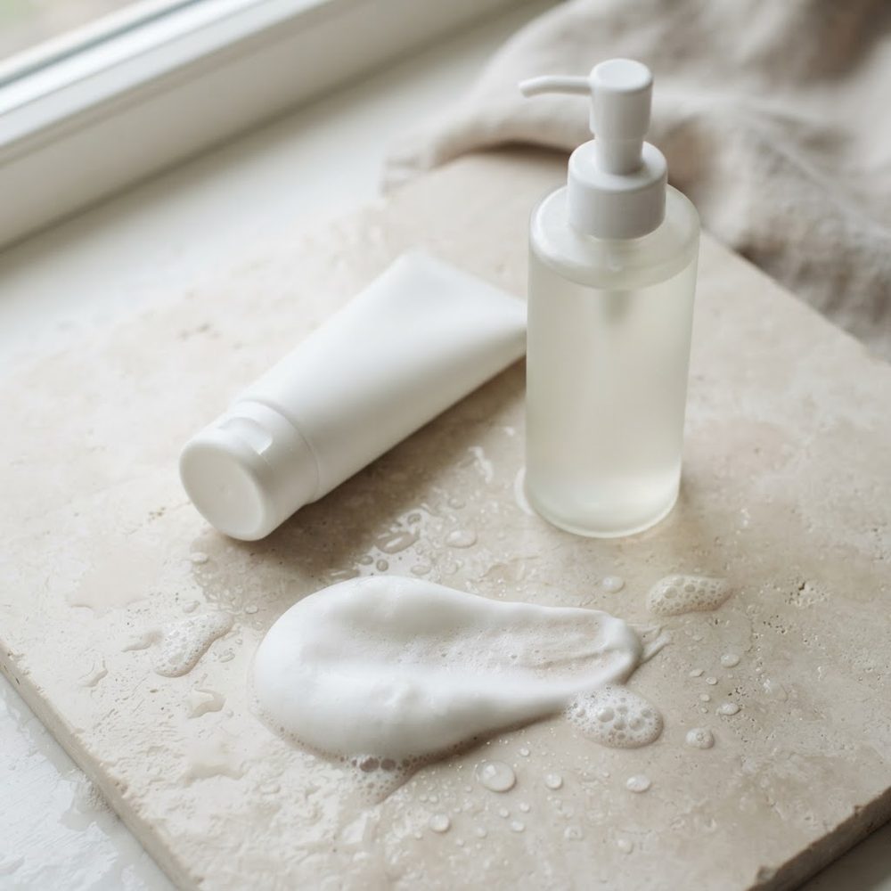 Facial cleanser tube, cleansing oil and cleansing foam