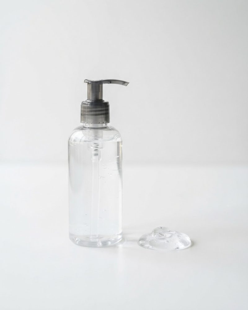 Hand sanitizer gel pump bottle