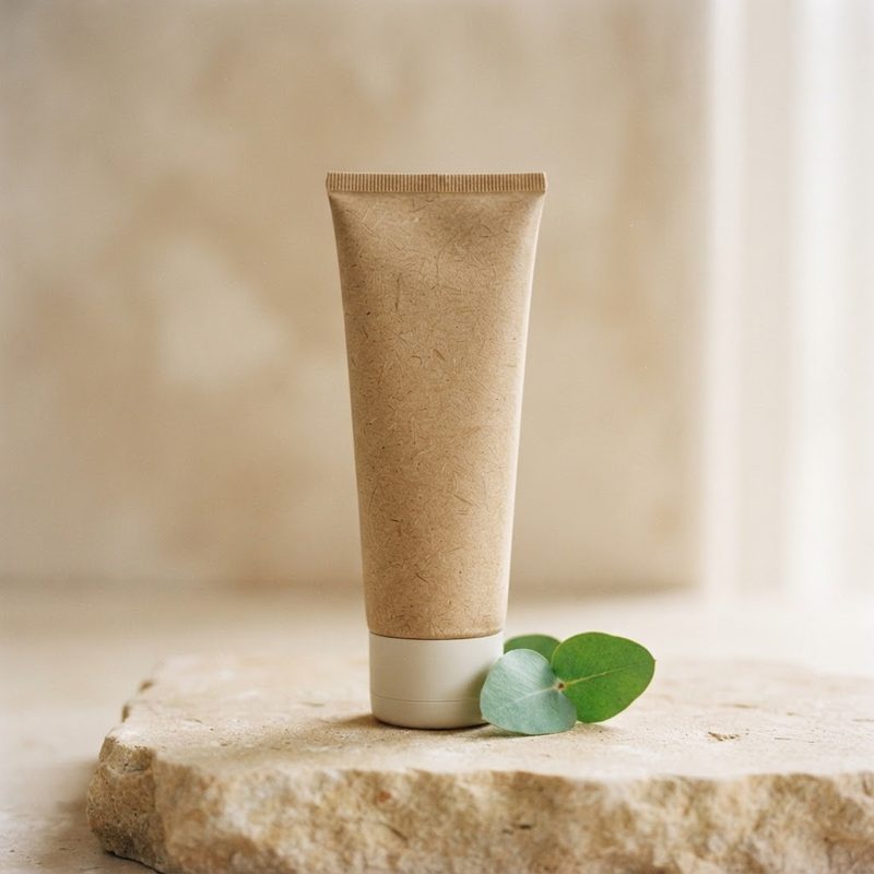 Kraft paper cosmetic tube for sustainable packaging